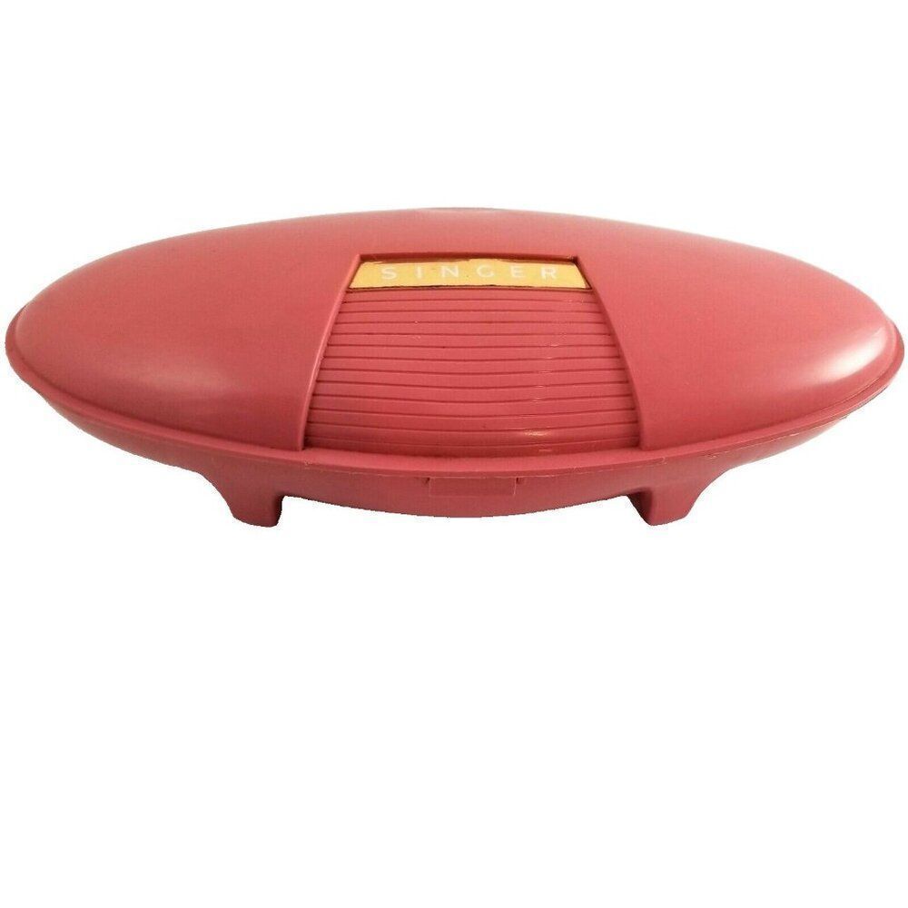 Vtg Singer Buttonholer Oval Pink Clamshell Case 2482607 2536620 2547925 Made USA